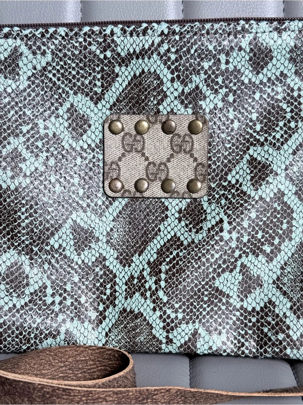 Keep it Gypsy Western Luxury Crossbody Bag Gucci Detail Upcycled Cowhide Leather